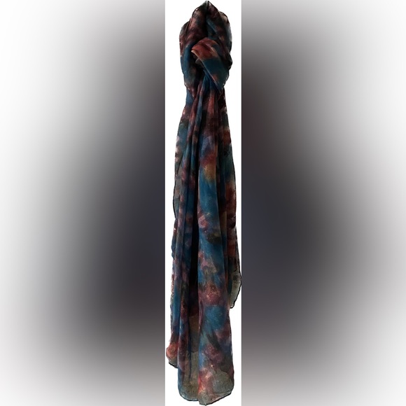 Galaxy Nebula Print Scarf - Picture 3 of 4